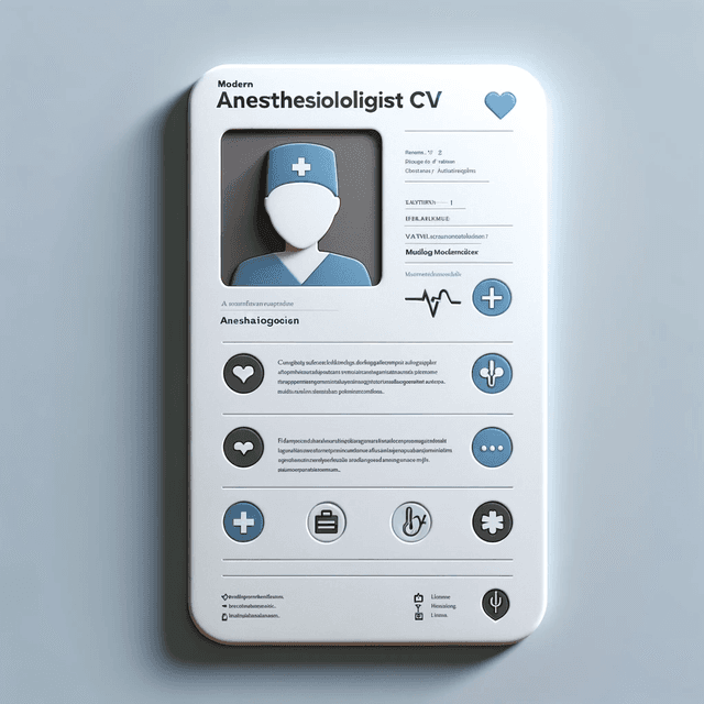 Template - Modern Anesthesiologist CV