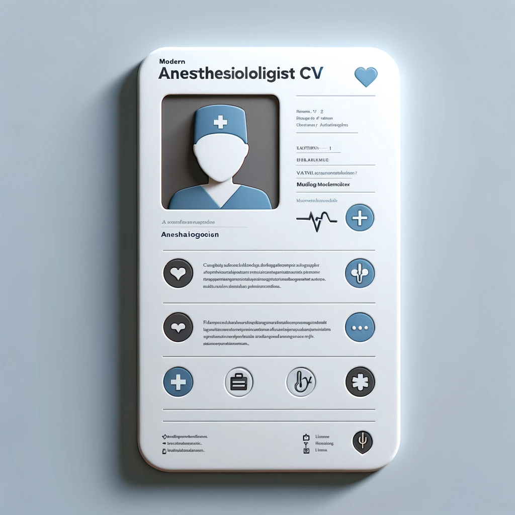 Template - Modern Anesthesiologist CV